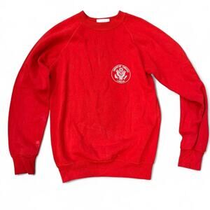Vintage 90s red "American Embassy London" crewneck souvenir vibes womens size sm
